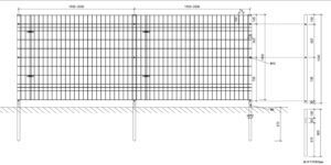 1450mm Fence Drawing
