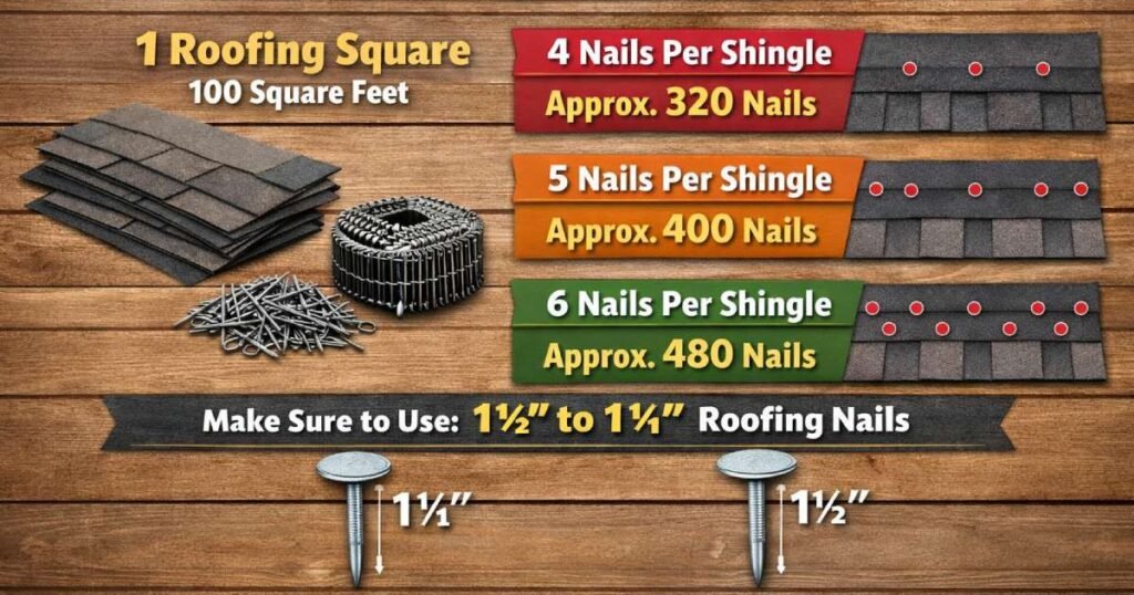 How Many Roofing Nails Per Square
