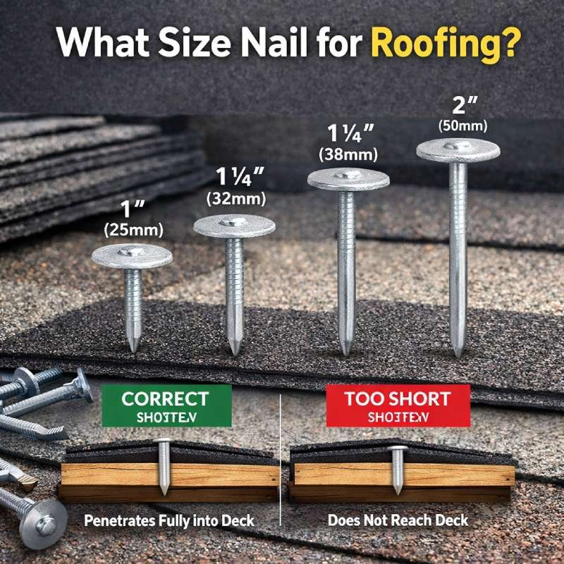What Size Nail for Roofing